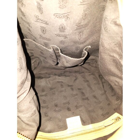 GUCCI EXTRA-LARGE TAN LAMBSKIN LEATHER SLOUCHY HOBO HANDBAG - Picture 7 of 9